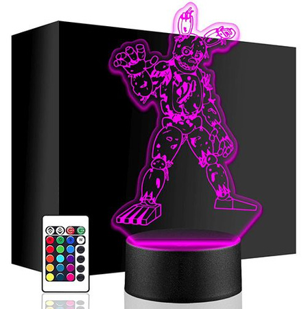  LED NIGHT LAMP FNAF 3D COMPUTER GAME + REMOTE 
