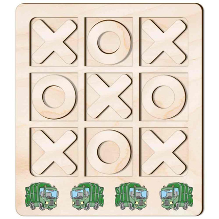TIC TACK TOE GAME CAR GARBAGE TRUCK