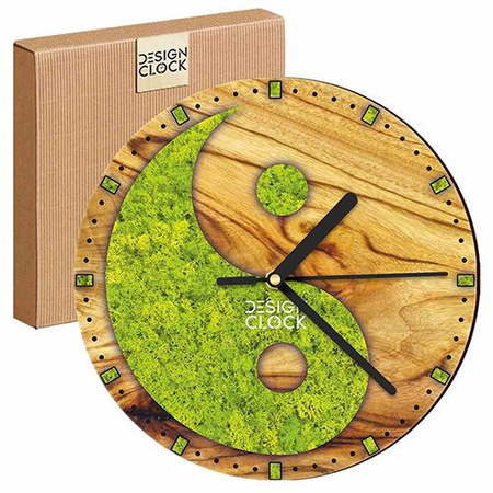 WALL CLOCK WOODEN NATURE GRASS