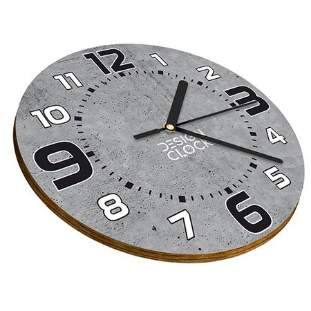  WALL CLOCK, WOODEN, LOFT, CONCRETE