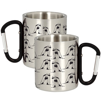 METAL MUG FOR A COMPETITOR CROSS-COUNTRY SKIING