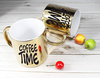 COFFEE TIME gold mirror mug