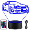 NIGHT LAMP NISSAN SKYLINE AUTO CAR 3D LED + REMOTE CONTROL