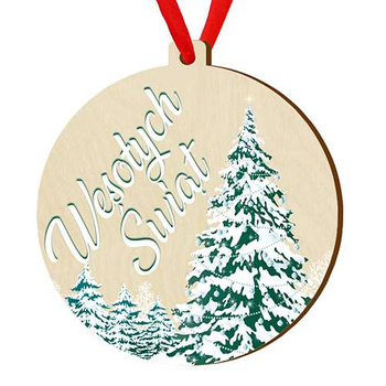 Wooden bauble for the Christmas tree