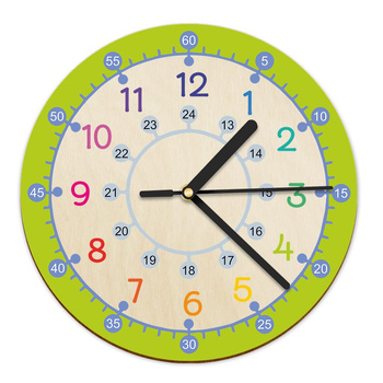 WOODEN WALL CLOCK EDUCATIONAL