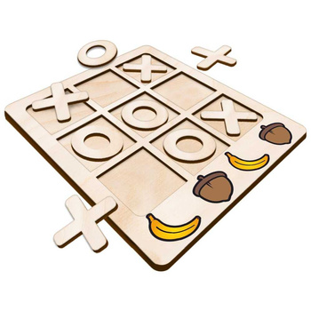 TIC TACK TOE GAME BANANA AND ACORN