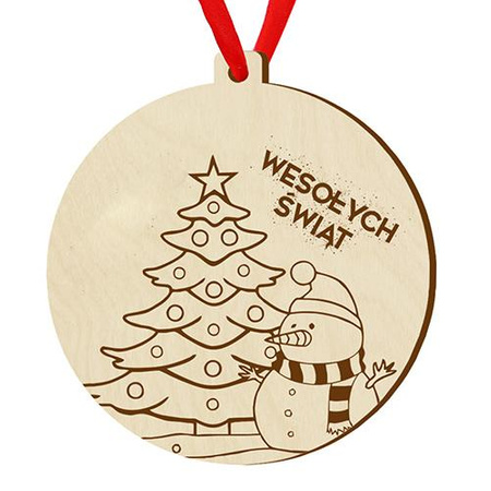 Wooden bauble for the Christmas tree