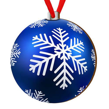 Wooden bauble for the Christmas tree