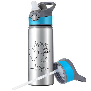 KUBEK BIDON SPORTOWY BUTELKA NA WODĘ SŁOMKĄ UCHWYTEM SURVIVAL