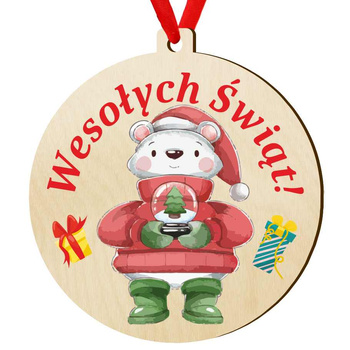 Wooden bauble for the Christmas tree