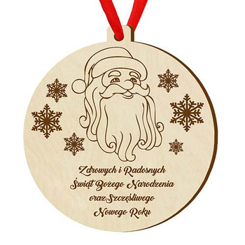 Wooden bauble for the Christmas tree