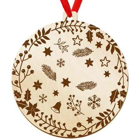 Wooden bauble for the Christmas tree