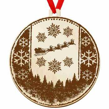 Wooden bauble for the Christmas tree