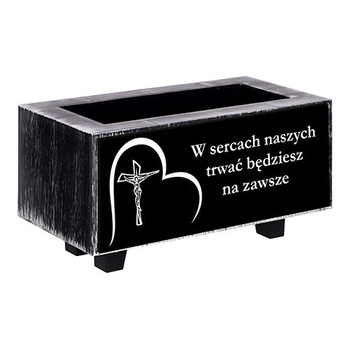 FLOWER POT FOR GRAVE ALL SAINTS CEMETERY HEART CROSS CANDLE