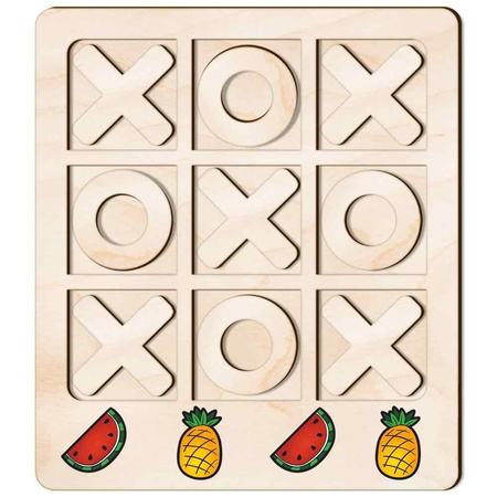 TIC TACK TOE GAME PINEAPPLE AND WATERMELON