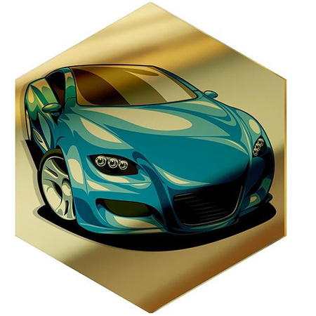  MIRROR DECORATIVE PANEL FOR THE WALL HEXAGON 