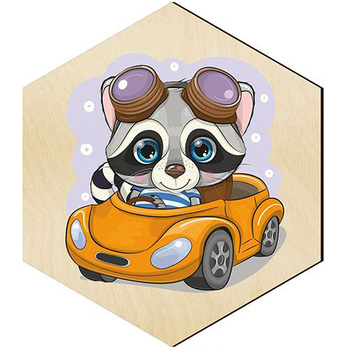 WOODEN DECORATIVE PANEL FOR A WALL HEXAGON