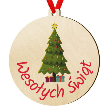 Wooden bauble for the Christmas tree