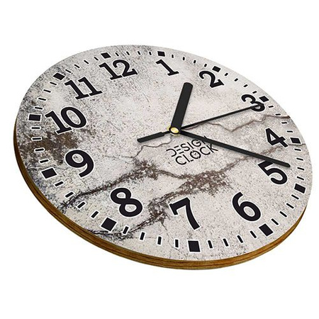  WALL CLOCK, WOODEN, LOFT, CONCRETE