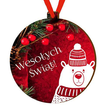 Wooden bauble for the Christmas tree