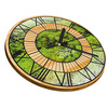 WALL CLOCK WOODEN NATURE GRASS