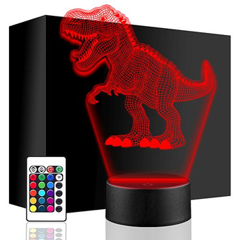 LED NIGHT LAMP DINOSAUR T-REX 3D + REMOTE