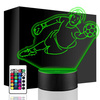  LED NIGHT LAMP SOCCER PLAYER 3D + REMOTE