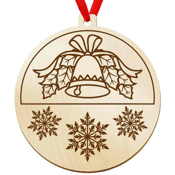 Wooden bauble for the Christmas tree