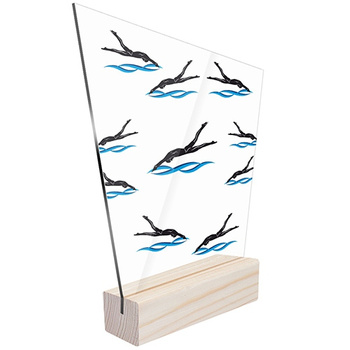 Sports statuette water jumping for a water diver