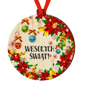 Wooden bauble for the Christmas tree