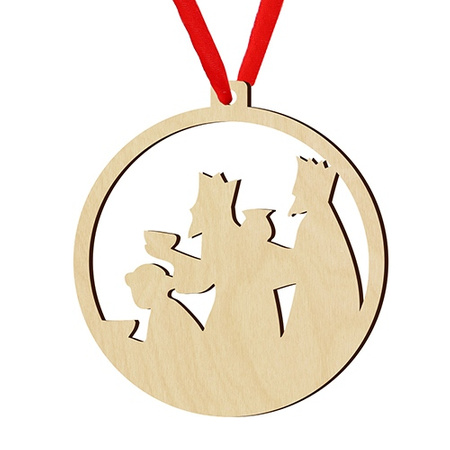 Wooden bauble for the Christmas tree