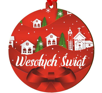 Wooden bauble for the Christmas tree