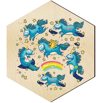 WOODEN DECORATIVE PANEL FOR A WALL HEXAGON