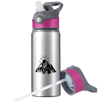 MUG SPORTS BOTTLE WATER BOTTLE WITH STRAW WITH HANDLE SURVIVAL