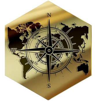 MIRROR DECORATIVE PANEL FOR THE WALL HEXAGON