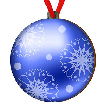 Wooden bauble for the Christmas tree