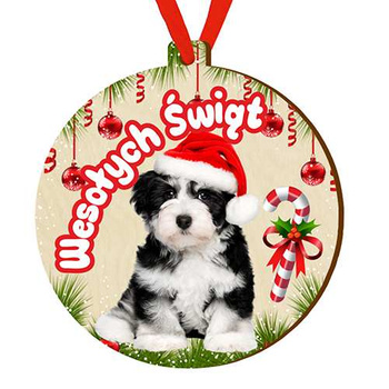 Wooden bauble for the Christmas tree