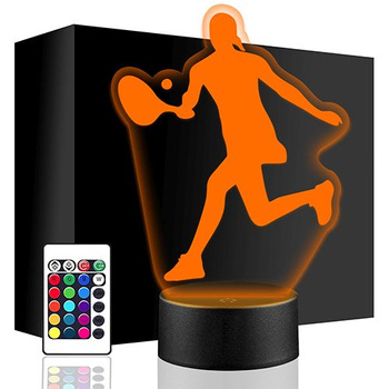 LED NIGHT LAMP TENNIS PLAYER + REMOTE