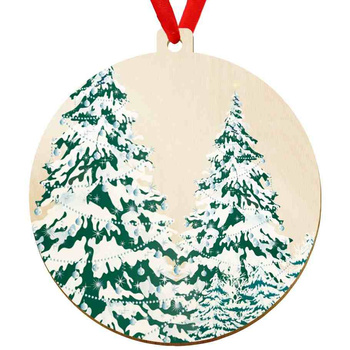 Wooden bauble for the Christmas tree