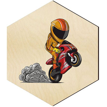 WOODEN DECORATIVE PANEL FOR A WALL HEXAGON