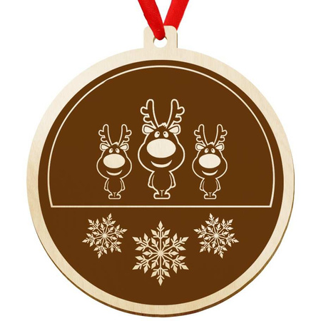 Wooden bauble for the Christmas tree