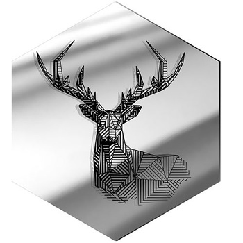 MIRROR DECORATIVE PANEL FOR THE WALL HEXAGON