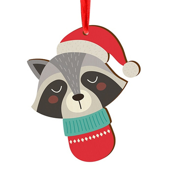 Wooden bauble for the Christmas tree