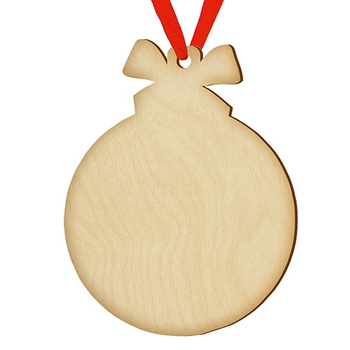 Wooden bauble for the Christmas tree