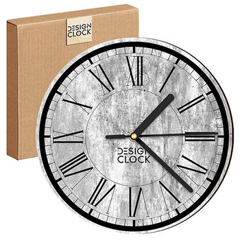 WALL CLOCK, WOODEN, LOFT, CONCRETE