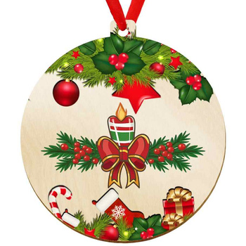 Wooden bauble for the Christmas tree