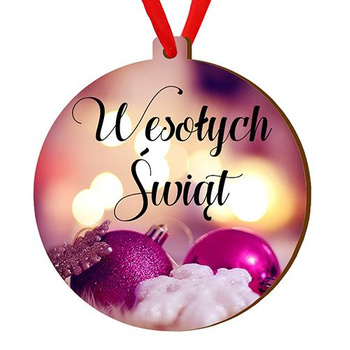 Wooden bauble for the Christmas tree