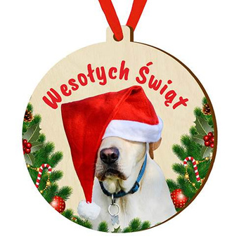 Wooden bauble for the Christmas tree