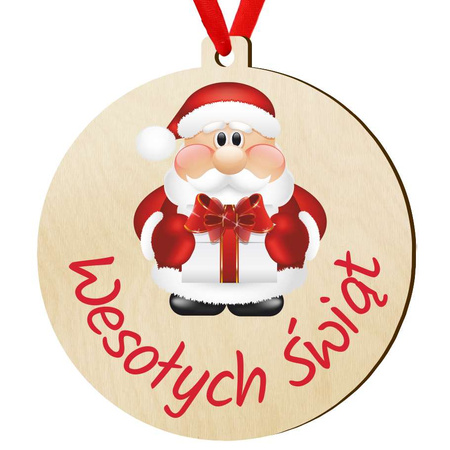 Wooden bauble for the Christmas tree