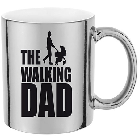 THE WALKING DAD silver mirror mug